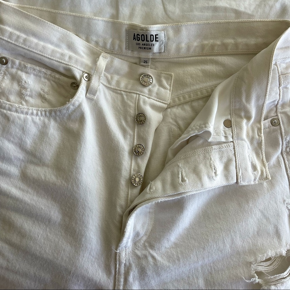 AGOLDE white jeans